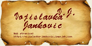 Vojislavka Janković vizit kartica